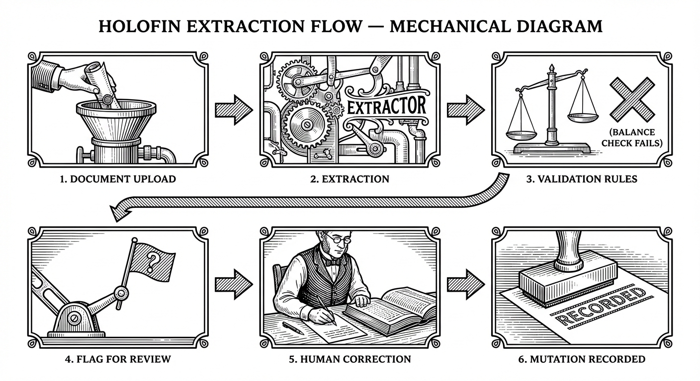 Holofin extraction flow
